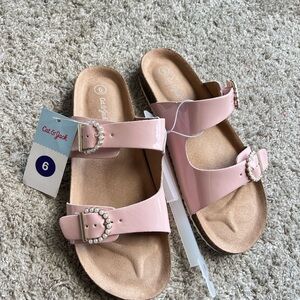 Cat & Jack Light Pink Buckle Sandals